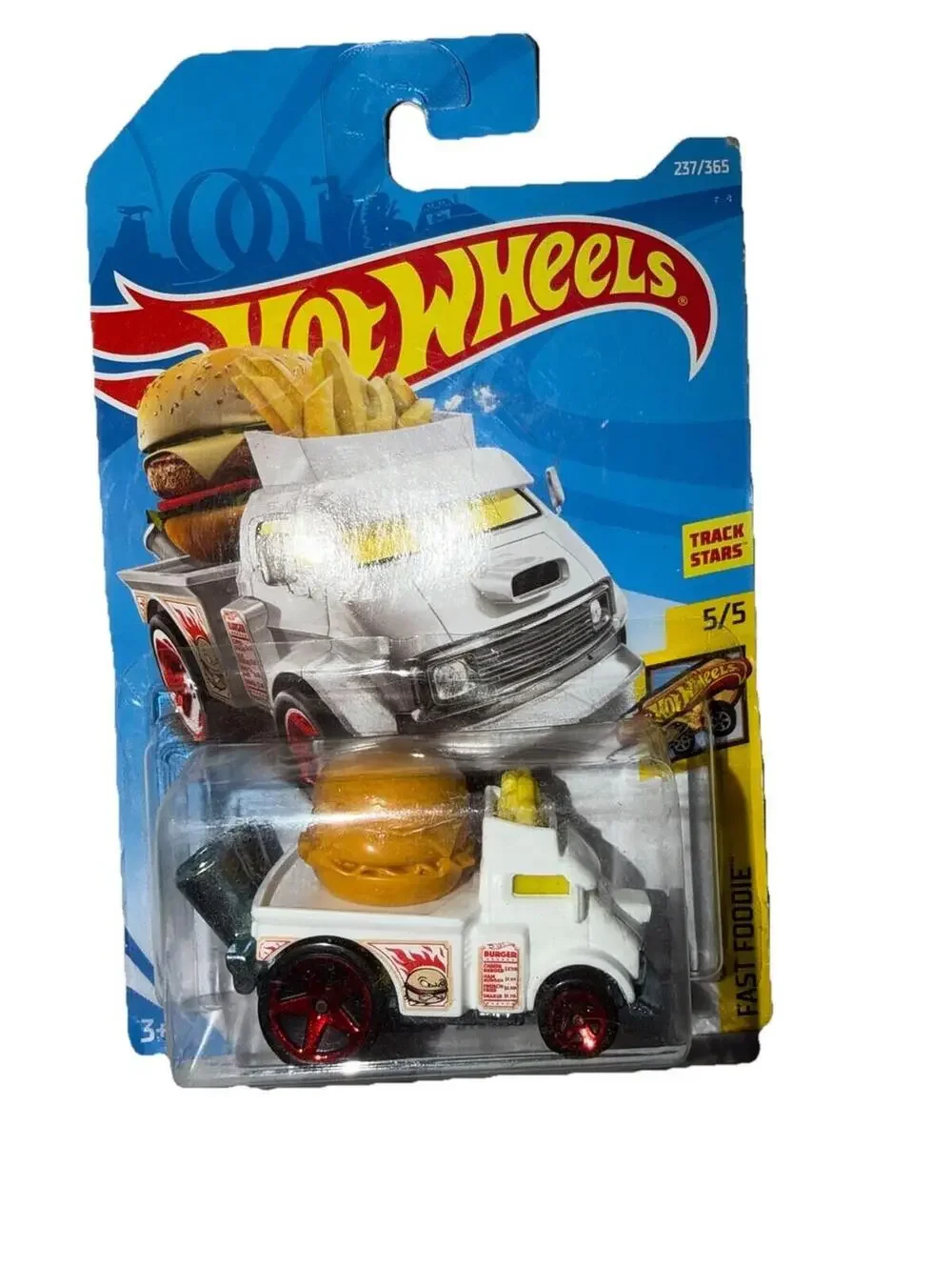 Hot Wheels Buns of Steel Fast Foodie Diecast Truck 1:64 White Yellow Red 2018